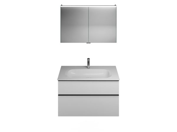 Burgbad FIUMO Waschtisch Set mit Spiegelschrank 102 cm breit