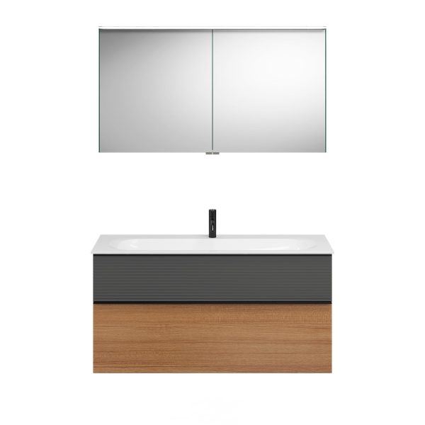 Burgbad FIUMO Waschtisch Set mit Spiegelschrank 122 cm breit