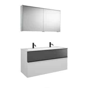 Burgbad FIUMO Waschtisch Set mit Spiegelschrank 122 cm breit
