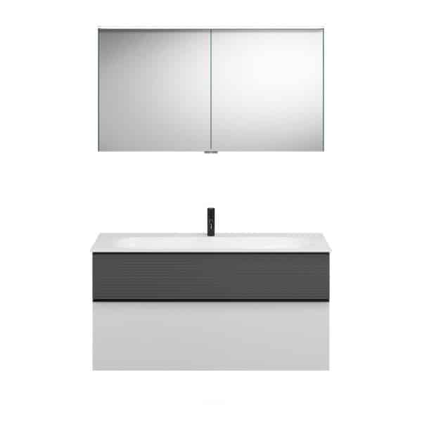 Burgbad FIUMO Waschtisch Set mit Spiegelschrank 122 cm breit