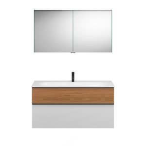 Burgbad FIUMO Waschtisch Set mit Spiegelschrank 122 cm breit