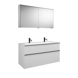 Burgbad FIUMO Waschtisch Set mit Spiegelschrank 122 cm breit