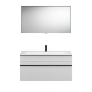 Burgbad FIUMO Waschtisch Set mit Spiegelschrank 122 cm breit
