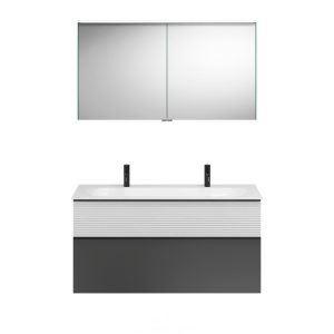 Burgbad FIUMO Waschtisch Set mit Spiegelschrank 122 cm breit