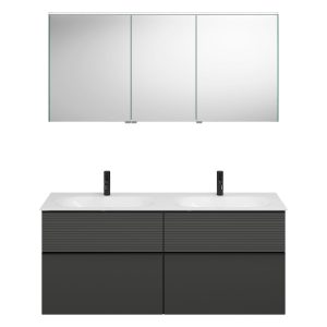 Burgbad FIUMO Waschtisch Set mit Spiegelschrank 142 cm breit