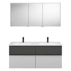Burgbad FIUMO Waschtisch Set mit Spiegelschrank 142 cm breit