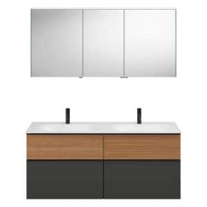 Burgbad FIUMO Waschtisch Set mit Spiegelschrank 142 cm breit