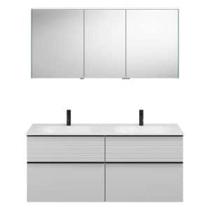 Burgbad FIUMO Waschtisch Set mit Spiegelschrank 142 cm breit