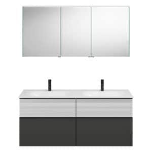 Burgbad FIUMO Waschtisch Set mit Spiegelschrank 142 cm breit