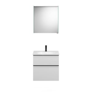 Burgbad FIUMO Waschtisch Set mit Spiegelschrank 62 cm breit