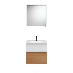 Burgbad FIUMO Waschtisch Set mit Spiegelschrank 62 cm breit