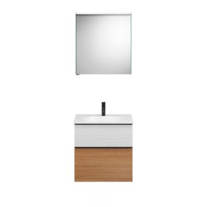 Burgbad FIUMO Waschtisch Set mit Spiegelschrank 62 cm breit
