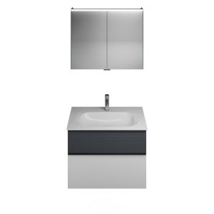 Burgbad FIUMO Waschtisch Set mit Spiegelschrank 82 cm breit