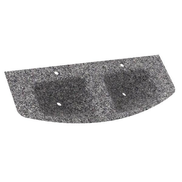 CLASSICO Doppel-Waschtisch Mineralguss grau-metallic