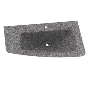 CLASSICO Waschbecken Mineralguss links grau-metallic