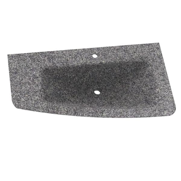 CLASSICO Waschbecken Mineralguss links grau-metallic