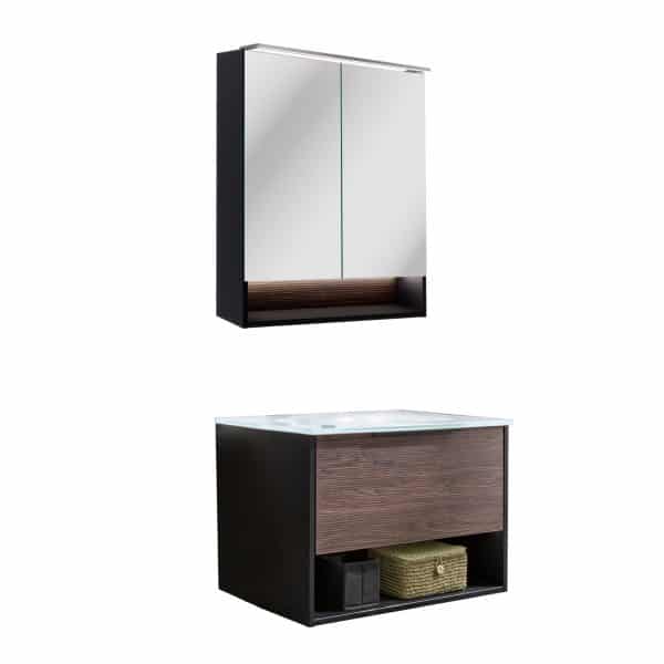 FACKELMANN B.PARIS Waschtisch Set mit Spiegelschrank 70 cm breit