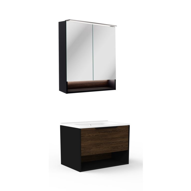 FACKELMANN B.PARIS Waschtisch Set mit Spiegelschrank 70 cm breit