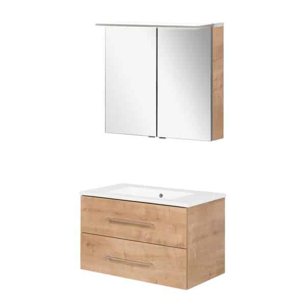FACKELMANN B.PERFEKT Waschtisch Set mit Spiegelschrank 82 cm breit