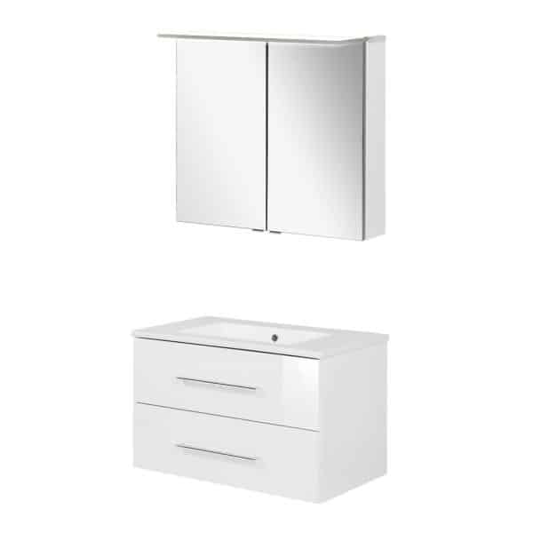 FACKELMANN B.PERFEKT Waschtisch Set mit Spiegelschrank 82 cm breit