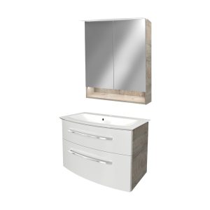 FACKELMANN B.STYLE Waschtisch Set mit Spiegelschrank 83 cm breit
