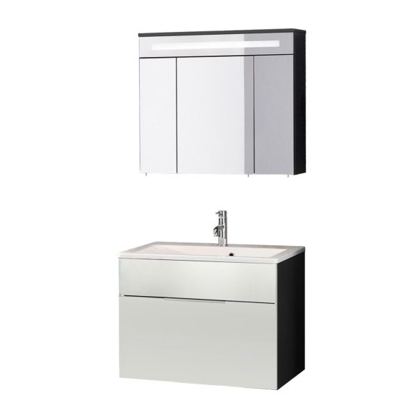 FACKELMANN KARA Waschtisch Set mit Spiegelschrank 80 cm breit