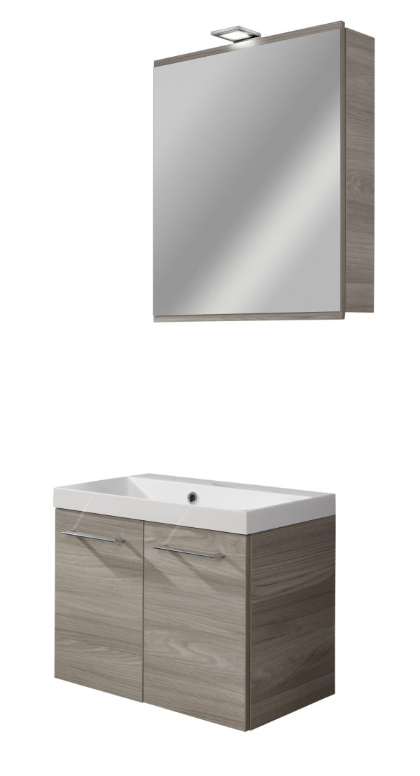 FACKELMANN LIMA Waschtisch Set mit Spiegelschrank 60 cm breit
