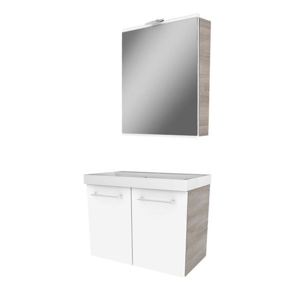 FACKELMANN LIMA Waschtisch Set mit Spiegelschrank 60 cm breit