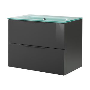 FACKELMANN LUNA Waschbecken mit Unterschrank 80 cm breit