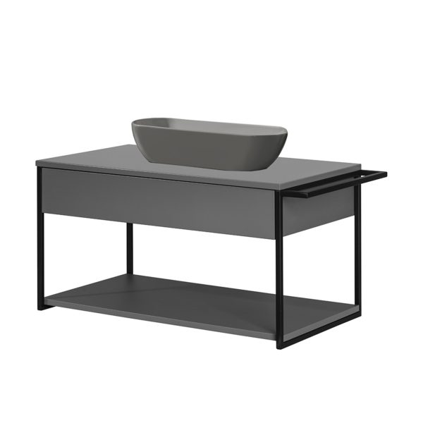 FACKELMANN NEW YORK Waschbecken mit Unterschrank 88 cm breit