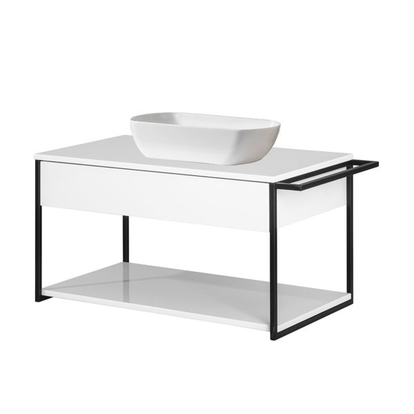 FACKELMANN NEW YORK Waschbecken mit Unterschrank 88 cm breit