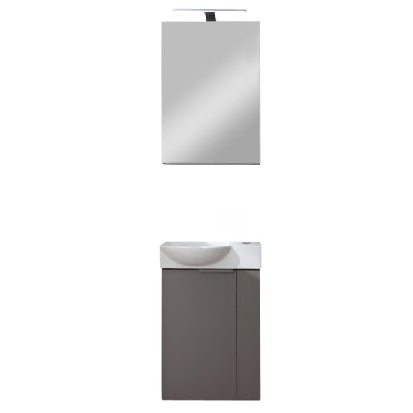 FACKELMANN SBC B.PARIS Gäste WC Waschtisch Set mit Spiegelschrank 45 cm breit