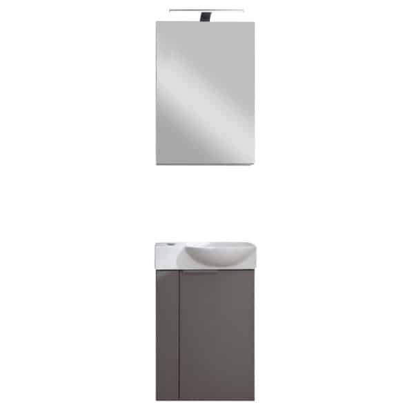FACKELMANN SBC B.PARIS Gäste WC Waschtisch Set mit Spiegelschrank 45 cm breit
