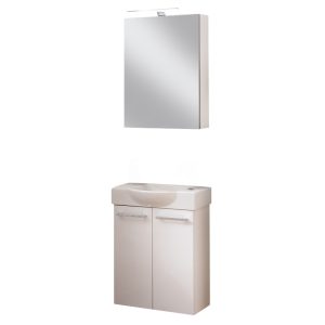 FACKELMANN SBC SCENO Gäste WC Waschtisch Set mit Spiegelschrank 55 cm breit