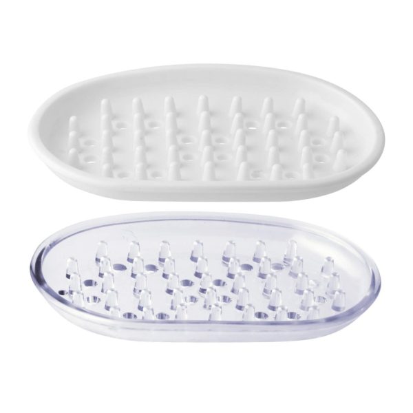 Fackelmann Seifenschale transparent oder weiß