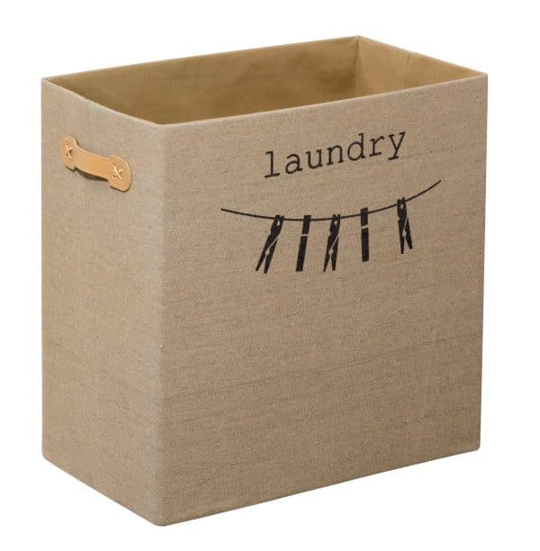 Fackelmann Wäschebox 45 cm Leinen-Optik