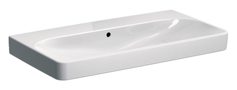 GEBERIT SMYLE SQUARE Waschbecken Keramik 90 cm breit