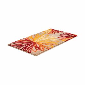 GRUND ART Badematte 70 x 120 cm Orange/Beige