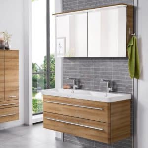 Lanzet K8 Waschtisch Set mit Spiegelschrank 120 cm breit