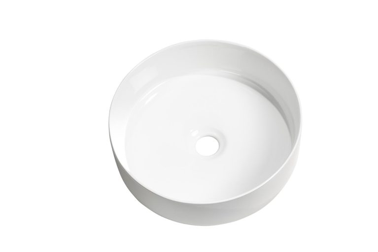 Lanzet Woodblock Keramik-Aufsatzschüssel weiß 35cm