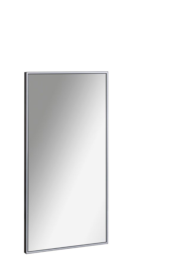 Lanzet Woodblock Spiegelelement 50x100cm Alu schwarz