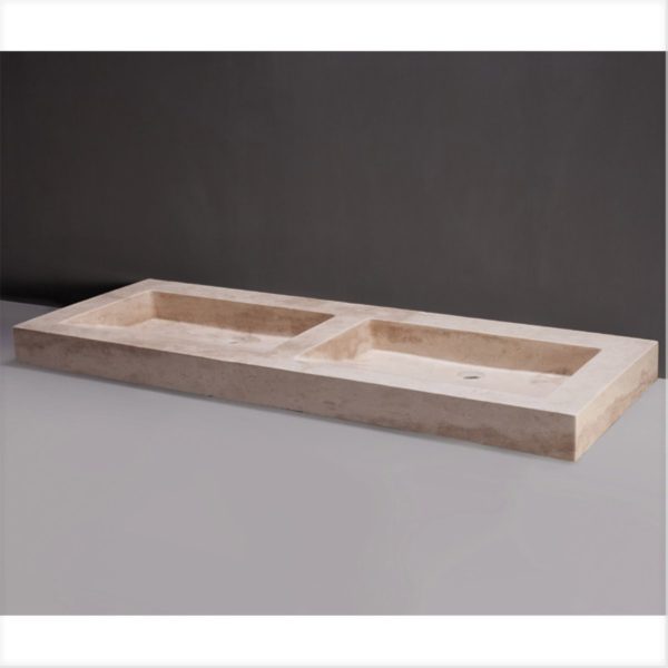 Waschbecken Naturstein PALERMO DOPPIO 140