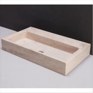 Waschbecken Naturstein TARANTO (50 cm) Travertin