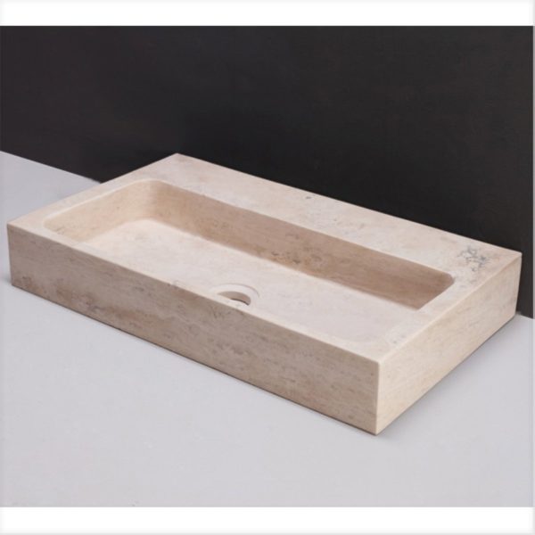 Waschbecken Naturstein TARANTO (50 cm) Travertin