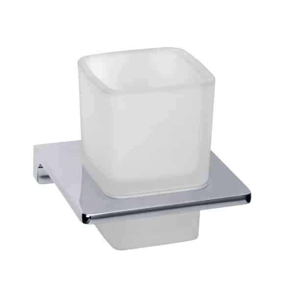 BadeDu SIRIUS Glas mit Halter Chrom