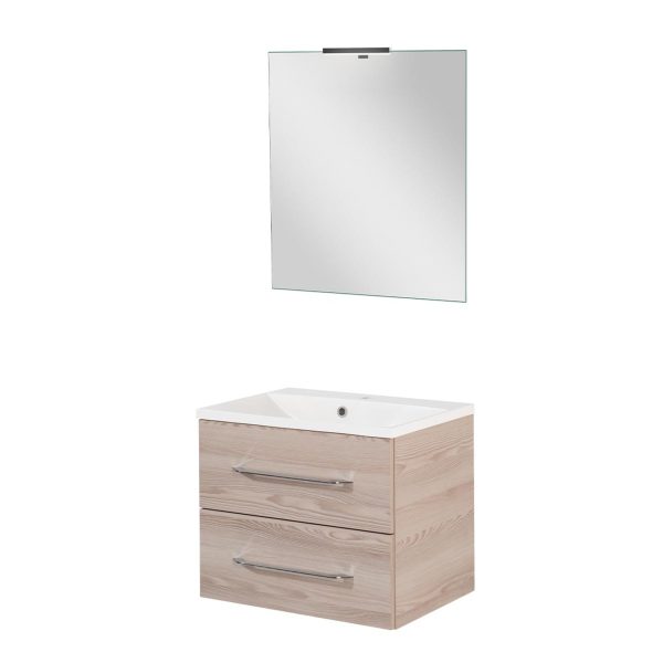 FACKELMANN B.CLEVER Waschtisch Set mit Spiegel 60 cm breit