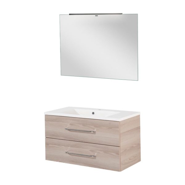 FACKELMANN B.CLEVER Waschtisch Set mit Spiegel 90 cm breit
