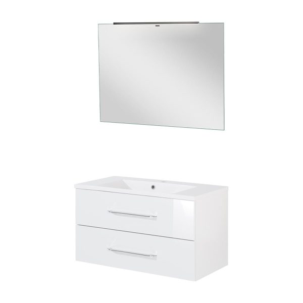 FACKELMANN B.CLEVER Waschtisch Set mit Spiegel 90 cm breit