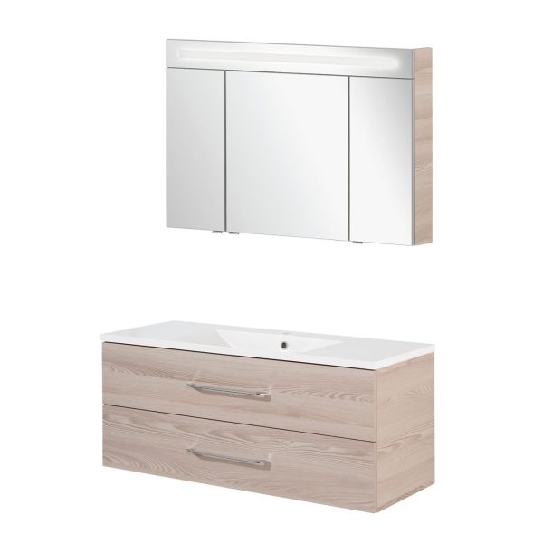 FACKELMANN B.CLEVER Waschtisch Set mit Spiegelschrank 120 cm breit