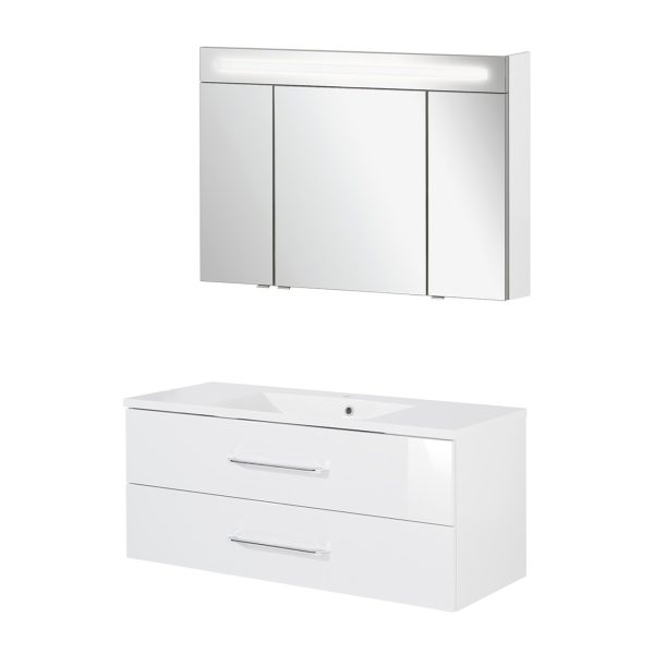 FACKELMANN B.CLEVER Waschtisch Set mit Spiegelschrank 120 cm breit